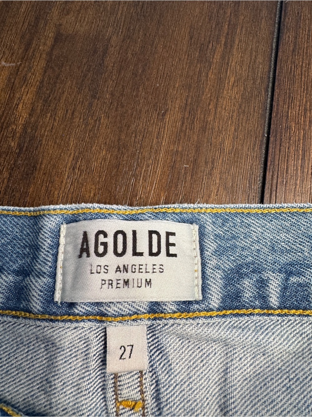AGOLDE Parker Distressed Denim Shorts S 27 Light Wash High Rise Frayed Hem Short - Picture 11 of 13